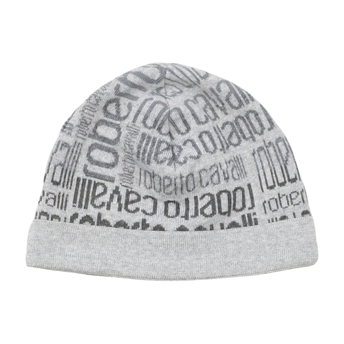 Roberto Cavalli Logo Pattern Knit Beanie