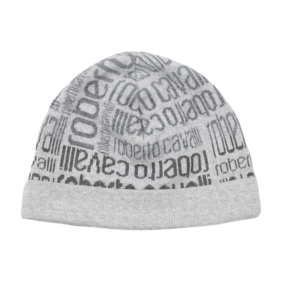 Roberto Cavalli Logo Pattern Knit Beanie