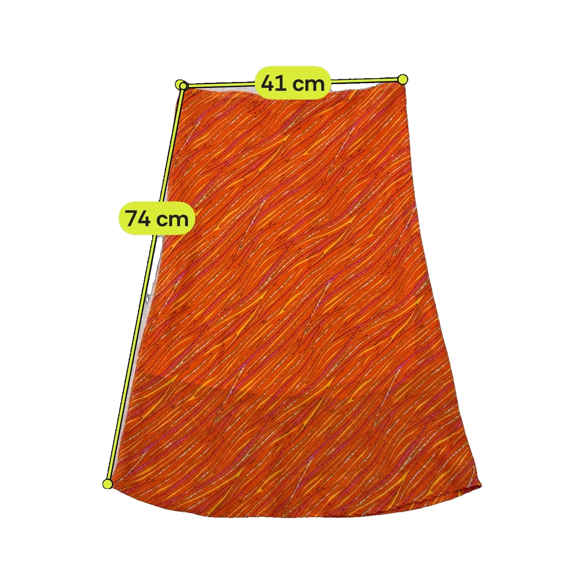 Saia Linha a Female laranja com estampado abstrato