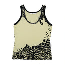 Top de alças JELO com Tachas e estampado abstrato