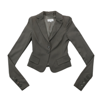 Patrizia Pepe Tailored Gray Notch-Lapel Blazer Jacket