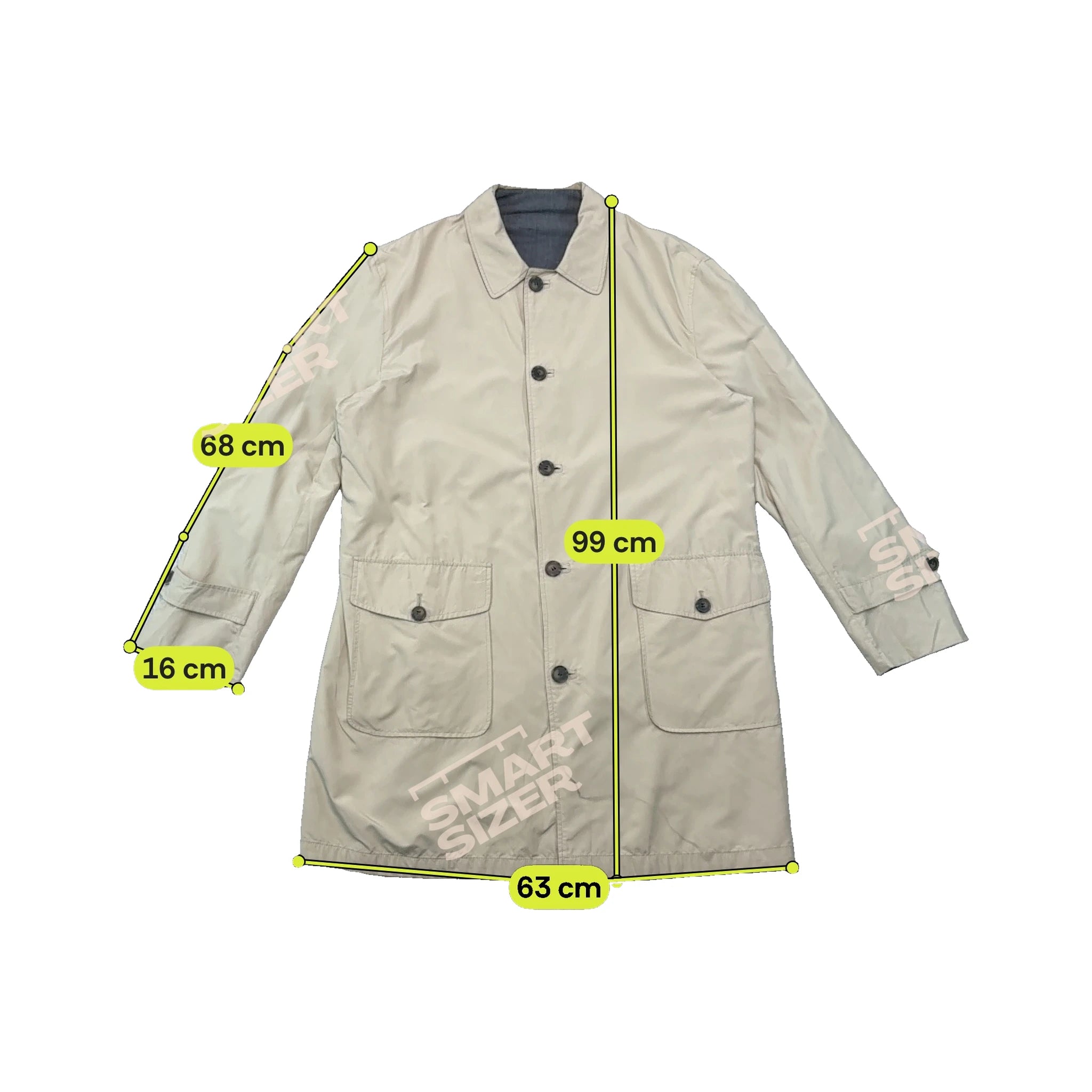 Vintage Beige Minimalist Car Coat Jacket