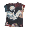 Just Cavalli Abstract Figure Print Wool Blend T-shirt