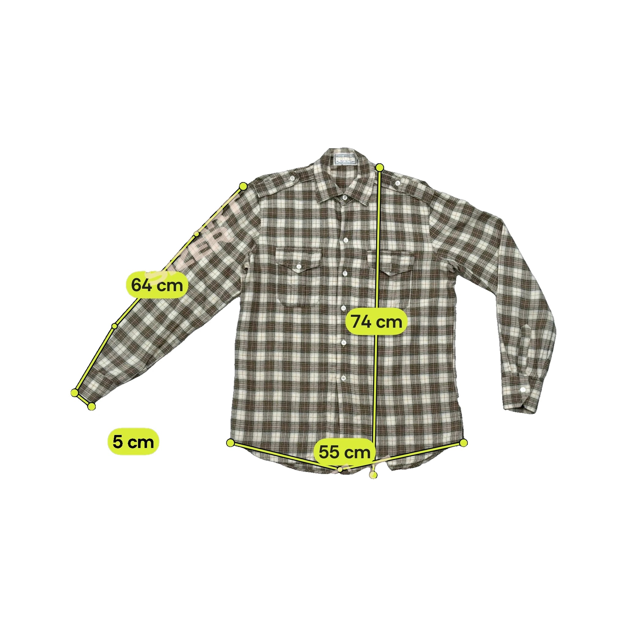 VIyella Brown Plaid Wool Cotton Button-Up Shirt