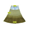 Here + There Denim Yoke Tiered Cotton Maxi Skirt