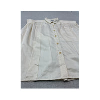I Blues Pleated Front Button-Up Blouse