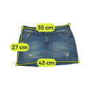 Lonsdale Distressed Denim Mini Skirt