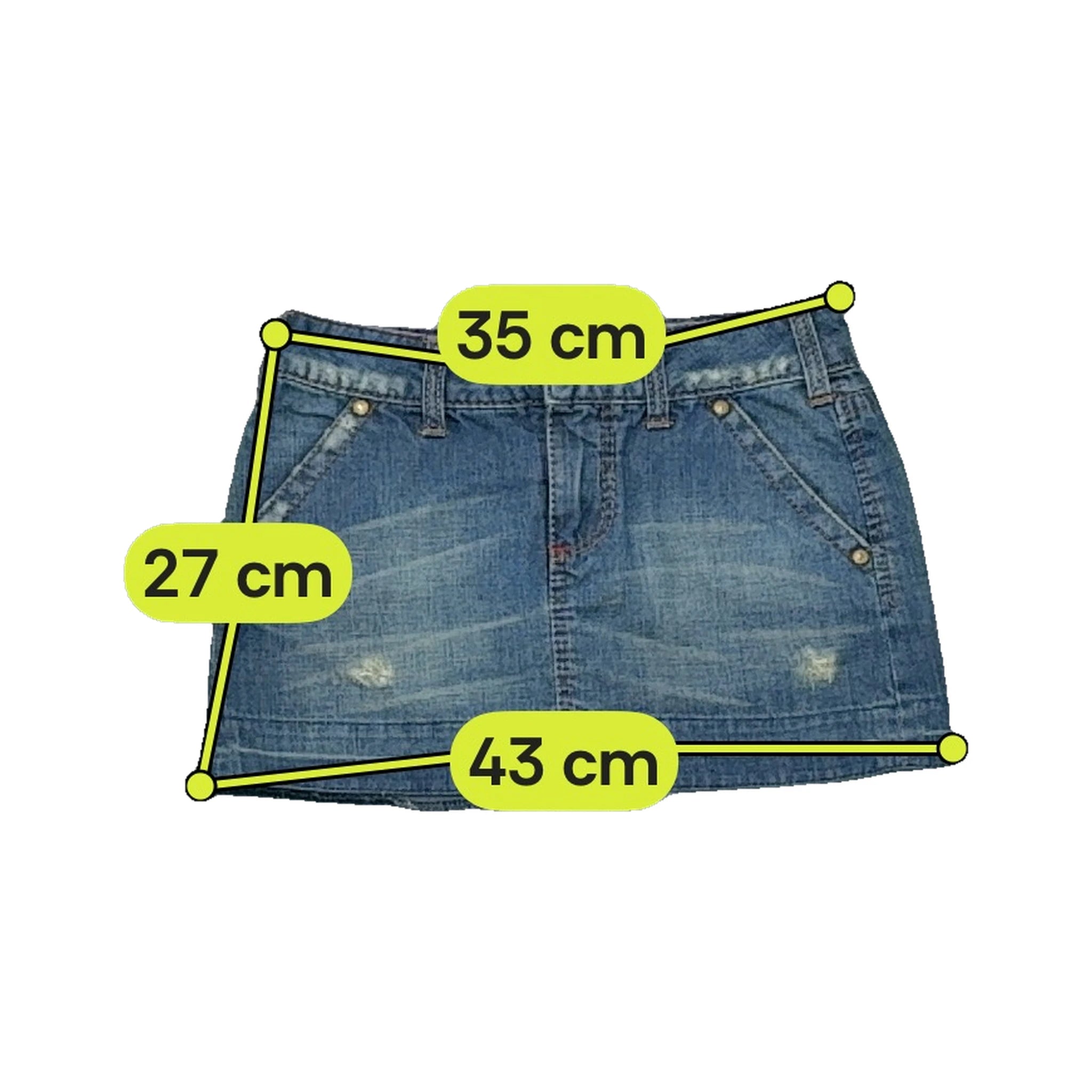 Lonsdale Distressed Denim Mini Skirt