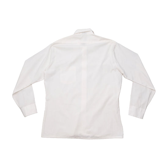 Mode White Long Sleeve Button-Up Shirt