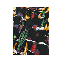 Flying Scotsman Collection Vintage Southwestern Coyote Print Cotton Button Up Shirt