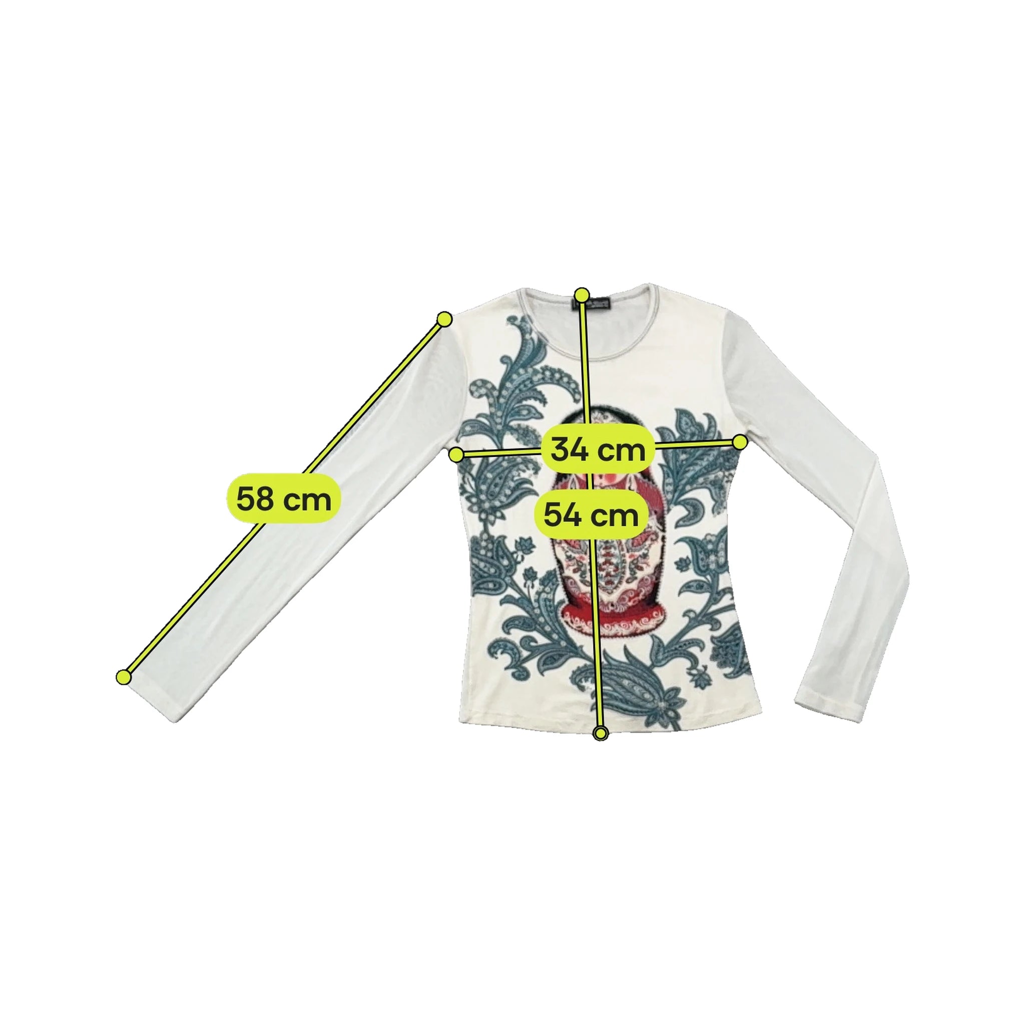 Scuola della Prima Matrioska Graphic Mesh Long Sleeve T-shirt