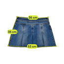 United Colors of Benetton Pleated Cotton Denim Mini Skirt