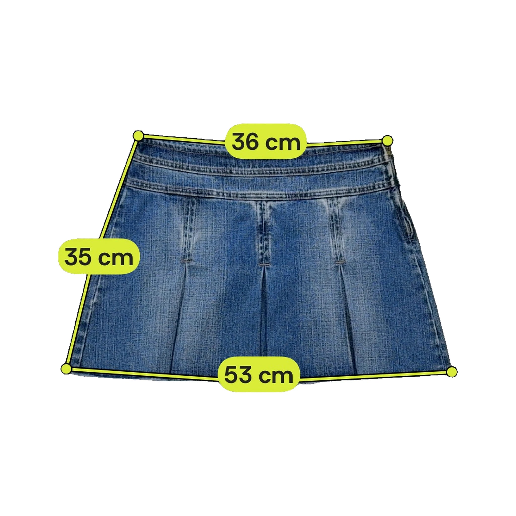 United Colors of Benetton Pleated Cotton Denim Mini Skirt