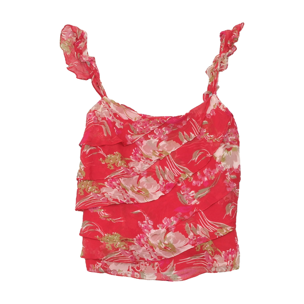ECI New York Floral Ruffle Tank Top (Repriced)