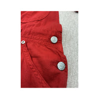 Vintage Phard Red Cotton Short Overalls