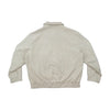 Micro Suede Beige Button Front Blouson Jacket