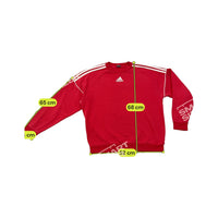 Camisola de gola Redonda adidas vintage vermelha em Mistura de algodão com Três riscas