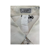 Gianni Versace Vintage Abstract Jacquard Button Up Shirt