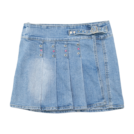 Good Show Studded Denim Mini Skirt