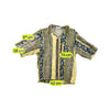 Camisa Professione Uomo vintage com riscas Geométricas e Molas