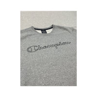 Champion Outline Script Logo Cotton Blend Crewneck Sweater