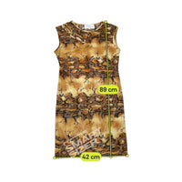 Luciano Pavarotti Snake Print Sleeveless Bodycon Dress