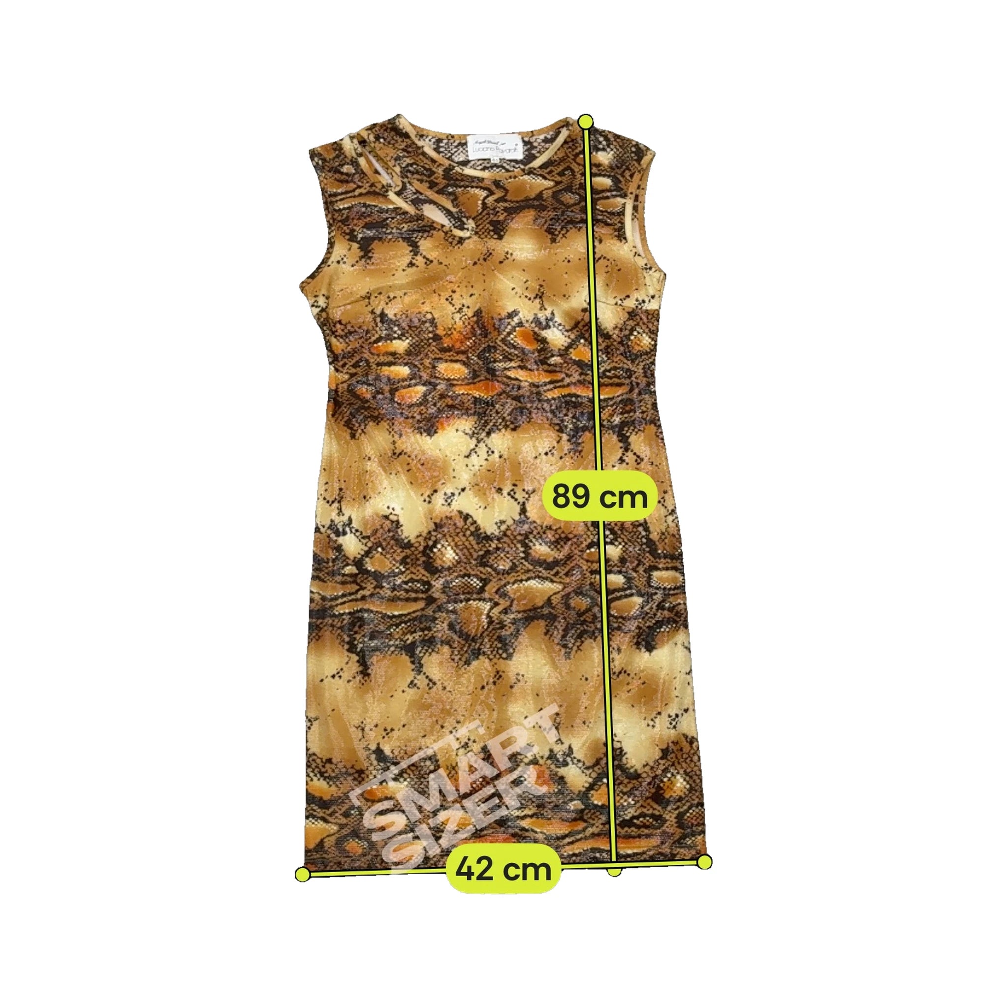 Luciano Pavarotti Snake Print Sleeveless Bodycon Dress