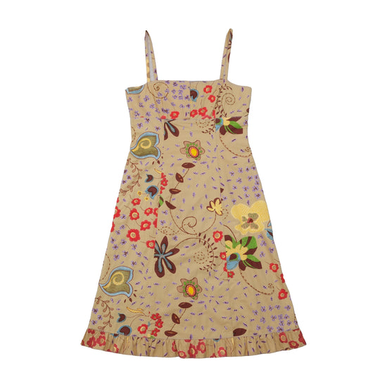 Vestido Lingerie Philosophy Di Alberta Ferretti em algodão floral com Missangas