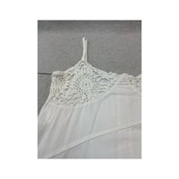 Faddy's Crochet Trim White Cotton Slip Dress