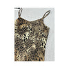 Leopard Print Ruffle Asymmetrical Handkerchief Hem Slip Dress