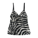 Dolce & Gabbana Zebra Print Sheer Mesh Tank Top