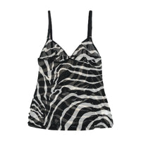Dolce & Gabbana Zebra Print Sheer Mesh Tank Top