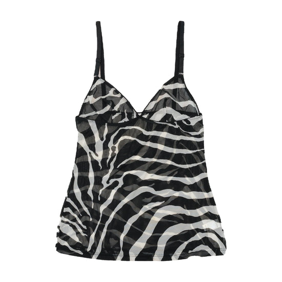 Dolce & Gabbana Zebra Print Sheer Mesh Tank Top