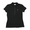 Lacoste Black Cotton Pique Fitted Polo