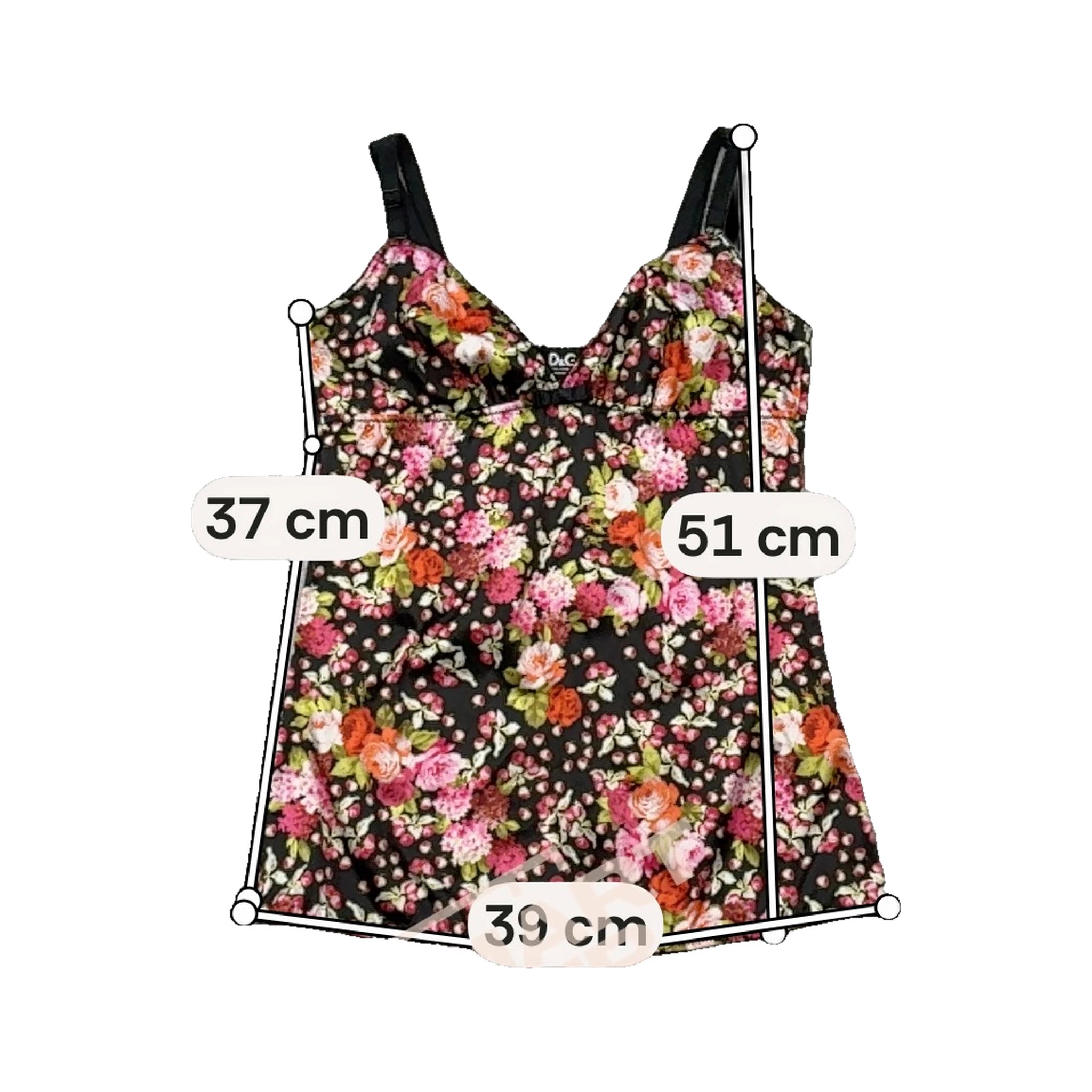 Dolce & Gabbana Floral Print Lingerie Camisole Top