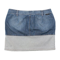Calvin Klein Jeans Two Tone Denim Mini Skirt