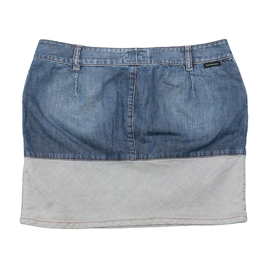 Calvin Klein Jeans Two Tone Denim Mini Skirt