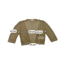 MAX&Co. Metallic Gold Open-Knit Tie-Front Cropped Cardigan 2