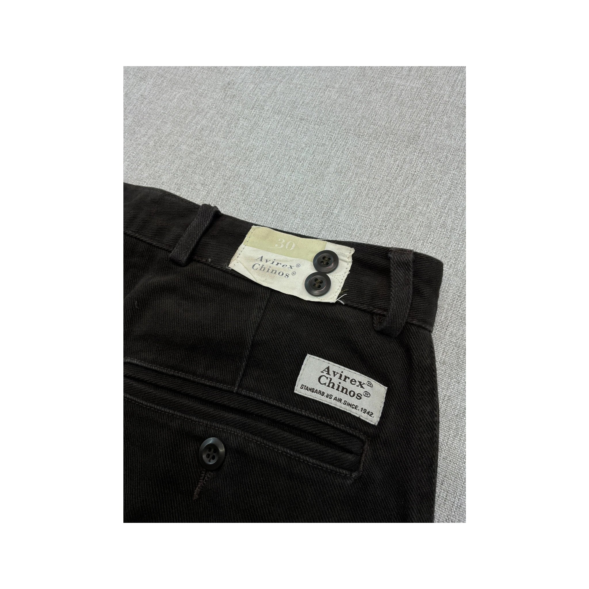 Avirex Vintage Dark Brown Cotton Chinos