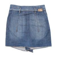 GAS Studded Button Front Denim Mini Skirt