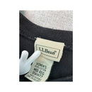 L.L.Bean Vintage Black Cotton Button Front Cardigan Sweater