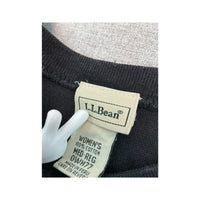 L.L.Bean Vintage Black Cotton Button Front Cardigan Sweater