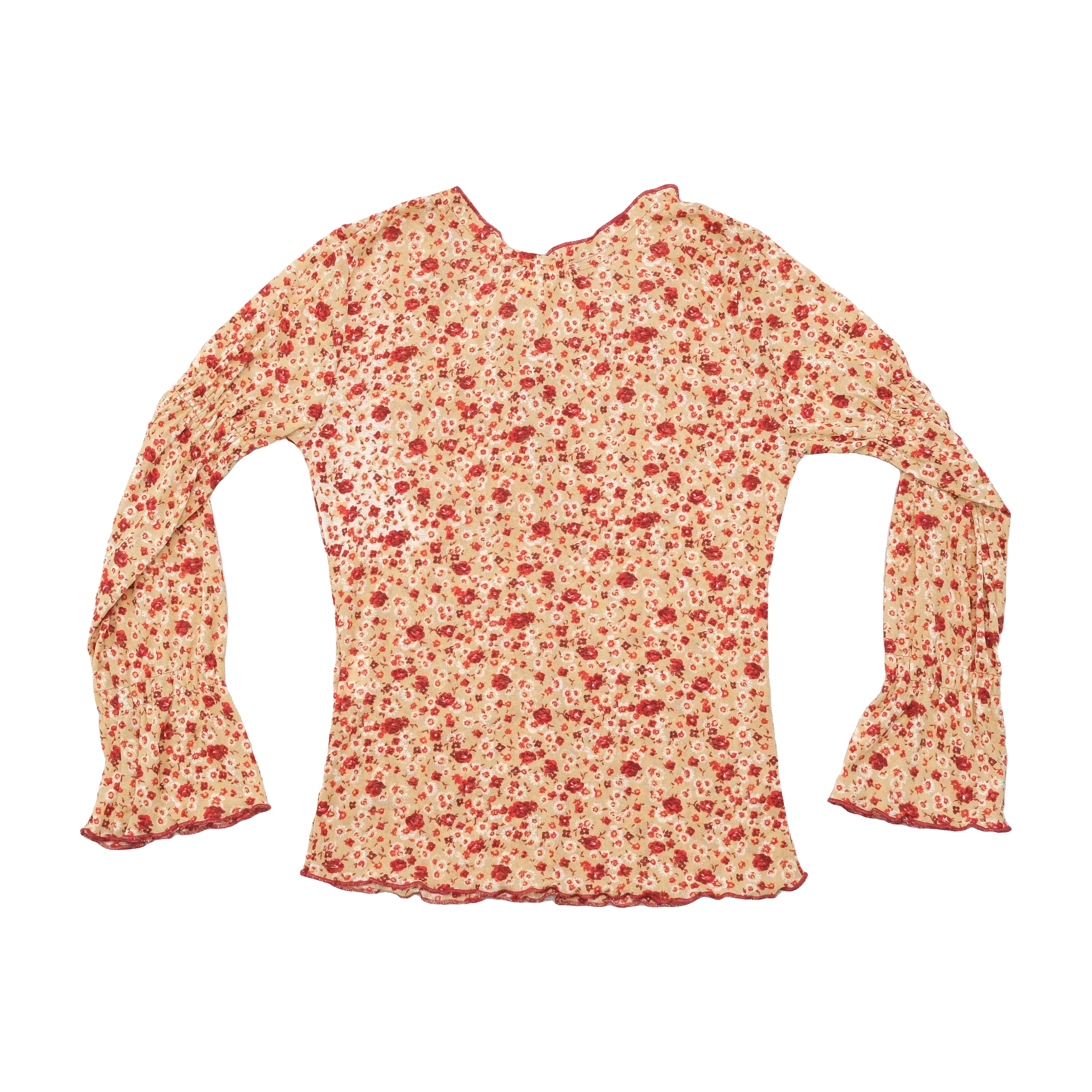 Blusa Pull Shop floral de Manga de Sino