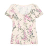 T-shirt Blumarine Underwear floral com decote Redondo