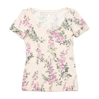 T-shirt Blumarine Underwear floral com decote Redondo