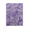 IRGE Purple Floral Paisley Print Lettuce-Edge Cap Sleeve Mesh Midi Dress