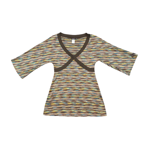 Miss Sixty Vintage Space Dye Knit V Neck Long Top (Repriced)