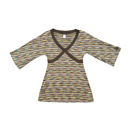 Miss Sixty Vintage Space Dye Knit V Neck Long Top