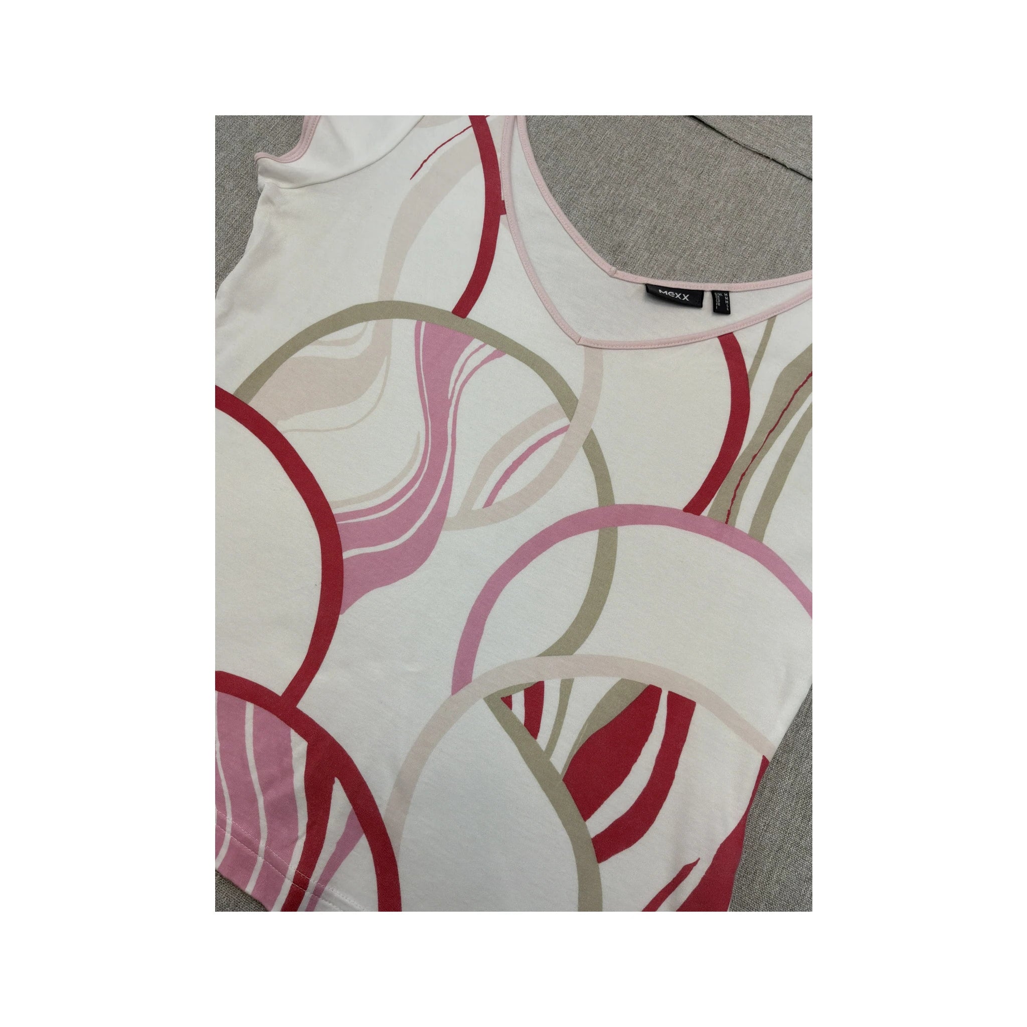 T-shirt Mexx em algodão de Manga Cava com estampado abstrato