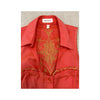 ANA SOUSA Embroidered Metallic Appliqué Sleeveless Button-Up Blouse